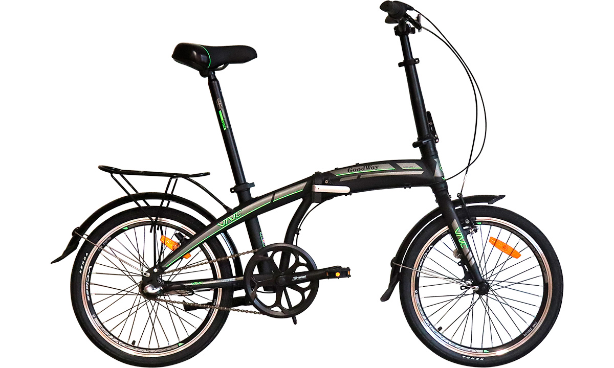 Фотографія Велосипед складаний 20" VNC GoodWay EQ (2021) 2021 Чорно-зелений